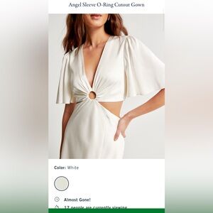 Abercrombie Angel Sleeve O-Ring Cutout Gown